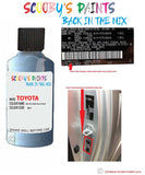 toyota verso wildflower blue code location sticker 8k2 touch up paint 1994 2008