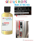 toyota yaris yellow code location sticker 595 touch up paint 2003 2003