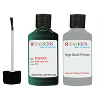 toyota corolla dark green code k79 touch up paint 1998 2009 Primer undercoat anti rust protection