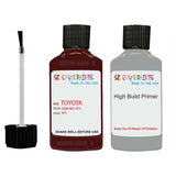 toyota corolla dark red code location sticker 3f1 touch up paint 1990 2001