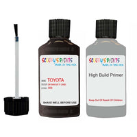 toyota corolla dk mauve p code location sticker 3k8 touch up paint 1992 1999