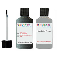 toyota corolla greyish dark green code 6u9 touch up paint 2006 2008 Primer undercoat anti rust protection