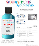 Paint For Fiat/Lancia Panda Turchese Code 391B Car Touch Up Paint