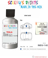 Paint For Tesla Model 3 Sonic Silver Code Neu-107E Touch Up Scratch Stone Chip Repair