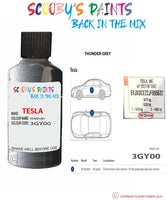Paint For Tesla Model Y Thunder Grey Code 3Gy00 Touch Up Scratch Stone Chip Repair