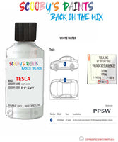 Paint For Tesla Model X White Water Code Ppsw Touch Up Scratch Stone Chip Repair