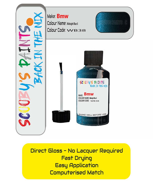 Color Code B38 Paint For Bmw Midnight Blue Ii Paint Code Wb38/B38 Touch Up Paint Repa ...