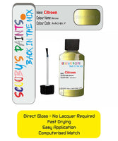 Paint For Citroen C3 Bitter Lemon Code M0B7 Touch Up Paint Scratch Stone Chip