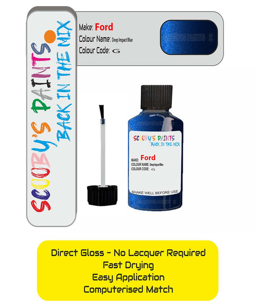 Spirit Blue : Ford Fiesta ST MK7 Paint Touch Up Kit 30ML Focus Fiesta ST UK New Spirit Blue : Ford Fiesta ST MK7 Paint Touch Up Kit 30ML Focus Fiesta ST UK New