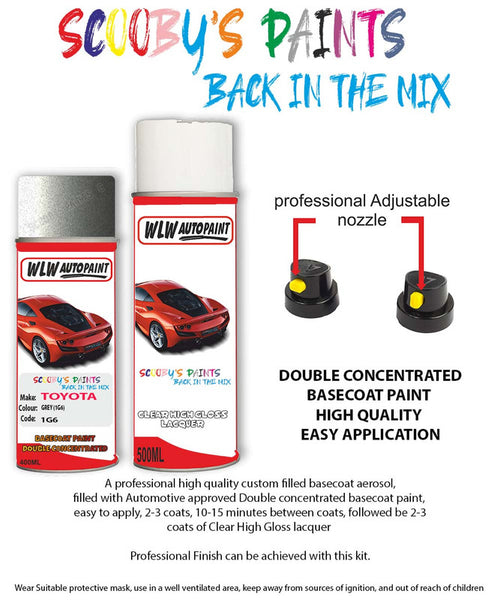 1g6 Paint Code Paint For Toyota Avensis Touring Grey 1G6 Aerosol Spray Paint Rattle C ...