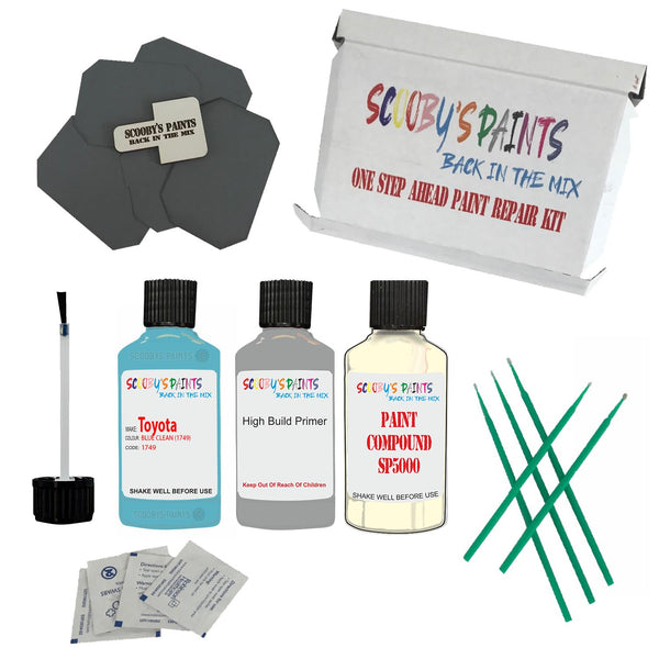 Paint For TOYOTA BLUE CLEAN Code: 1749 Touch Up Paint Detailing Scratch Repair Kit