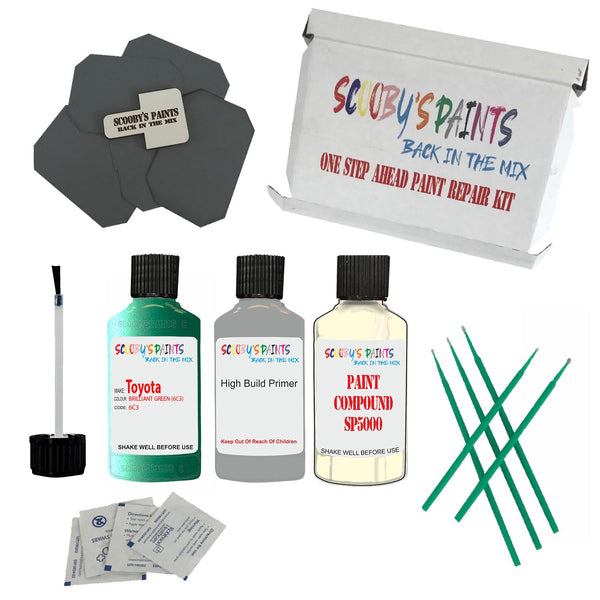Paint For TOYOTA BRILLIANT GREEN Code: 6C3 Touch Up Paint Detailing Scratch Repair Kit