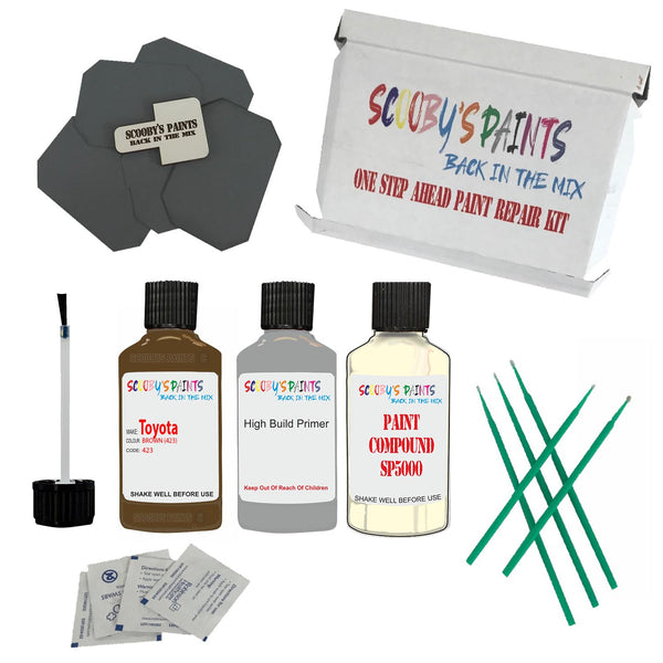 Paint For TOYOTA BROWN Code: 423 Touch Up Paint Detailing Scratch Repair Kit