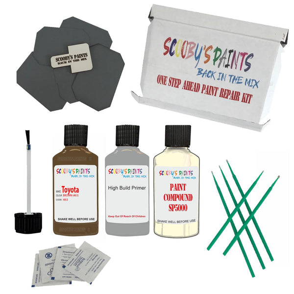 Paint For TOYOTA BROWN Code: 463 Touch Up Paint Detailing Scratch Repair Kit
