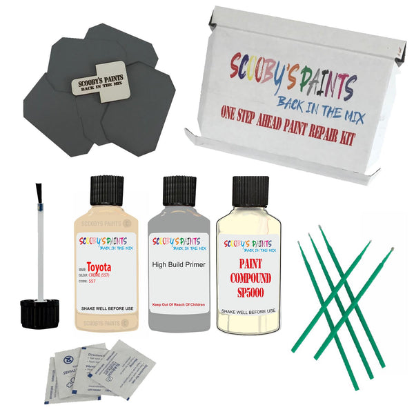 Paint For TOYOTA CREME Code: 557 Touch Up Paint Detailing Scratch Repair Kit