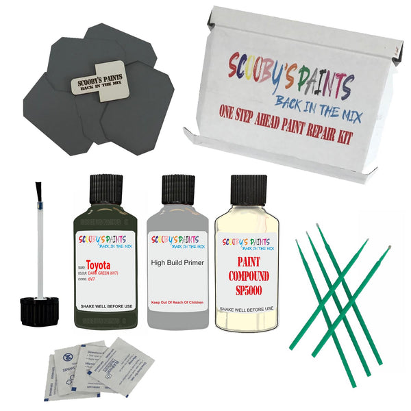 Paint For TOYOTA DARK GREEN Code: 6V7 Touch Up Paint Detailing Scratch Repair Kit