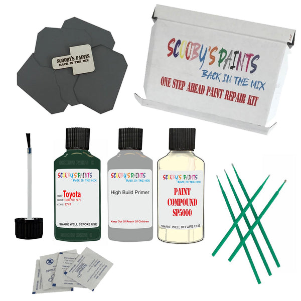 Paint For TOYOTA GREEN Code: 1747 Touch Up Paint Detailing Scratch Repair Kit