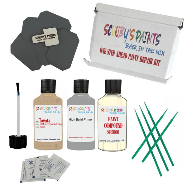 Paint For TOYOTA GREYISH YELLOW/BEIGE Code: 4e4 Touch Up Paint Detailing Scratch Repair Kit
