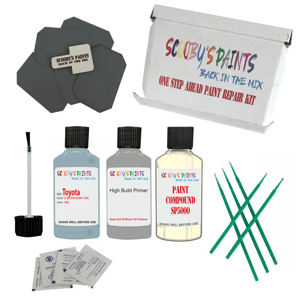 Paint For TOYOTA LT BLUISH GRAY Code: 186 Touch Up Paint Detailing Scratch Repair Kit