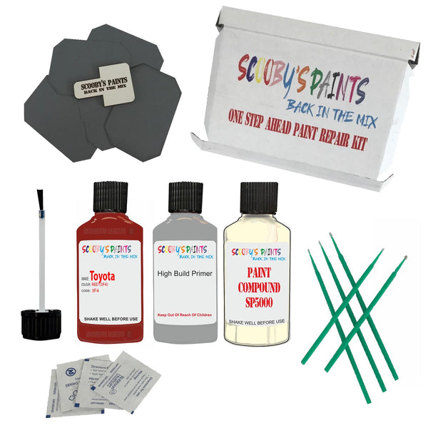 Paint For TOYOTA RED Code: 3F4 Touch Up Paint Detailing Scratch Repair Kit