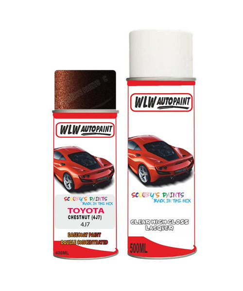 toyota supra chestnut 4j7 aerosol spray paint and lacquer 1990 1991Body repair basecoat dent colour