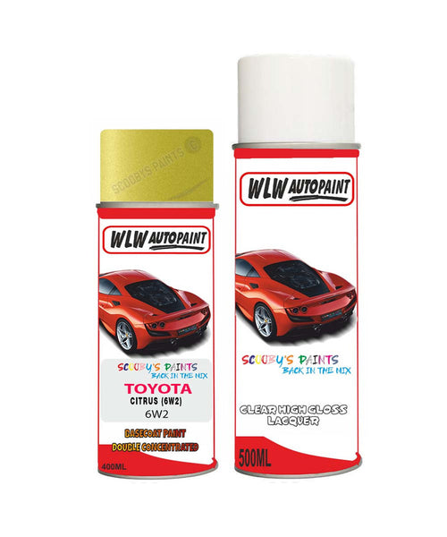 toyota corolla citrus 6w2 aerosol spray paint and lacquer 2012 2018Body repair basecoat dent colour