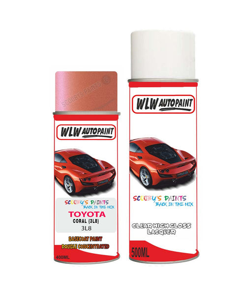 toyota corolla coral 3l8 aerosol spray paint and lacquer 1996 1998Body repair basecoat dent colour