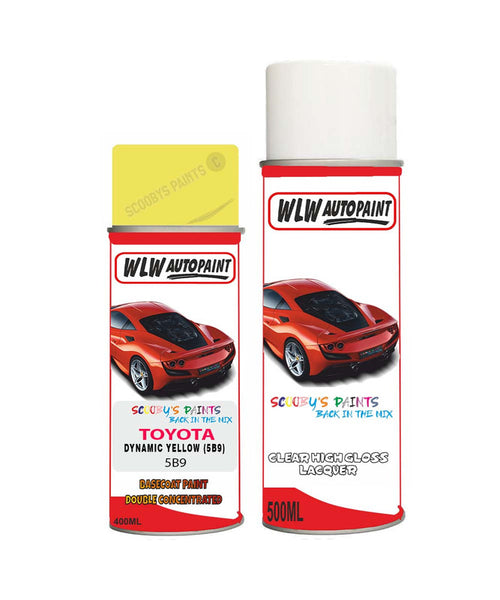 toyota aygo dynamic yellow 5b9 aerosol spray paint and lacquer 2016 2017Body repair basecoat dent colour