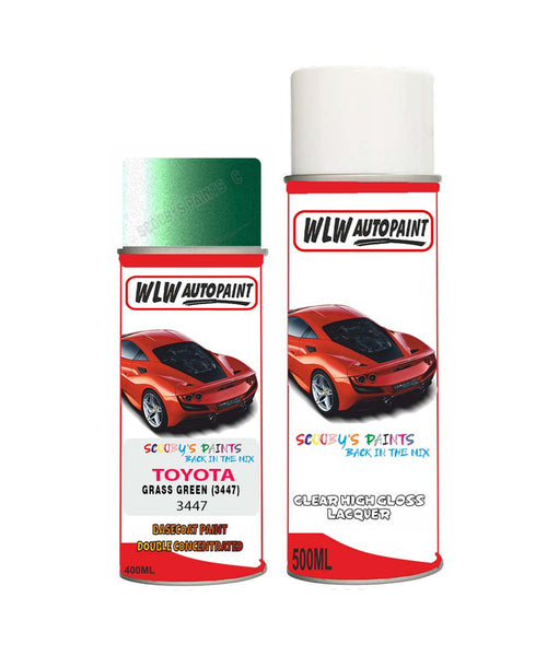 toyota corolla grass green 3447 aerosol spray paint and lacquer 1998 2001Body repair basecoat dent colour