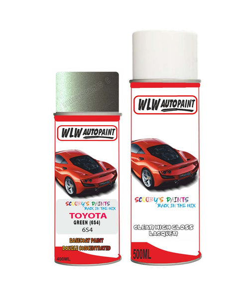toyota avensis green 6s4 aerosol spray paint and lacquer 2000 2007Body repair basecoat dent colour