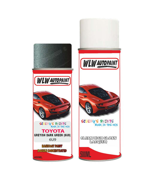 toyota corolla greyish dark green 6u9 aerosol spray paint and lacquer 2006 2008Body repair basecoat dent colour
