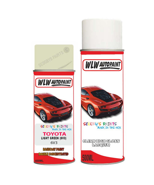 toyota aygo light green 6v3 aerosol spray paint and lacquer 2008 2008Body repair basecoat dent colour