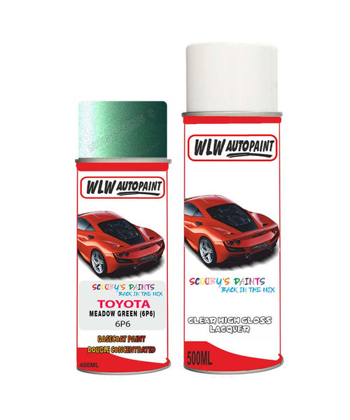 toyota corolla meadow green 6p6 aerosol spray paint and lacquer 1996 2003Body repair basecoat dent colour