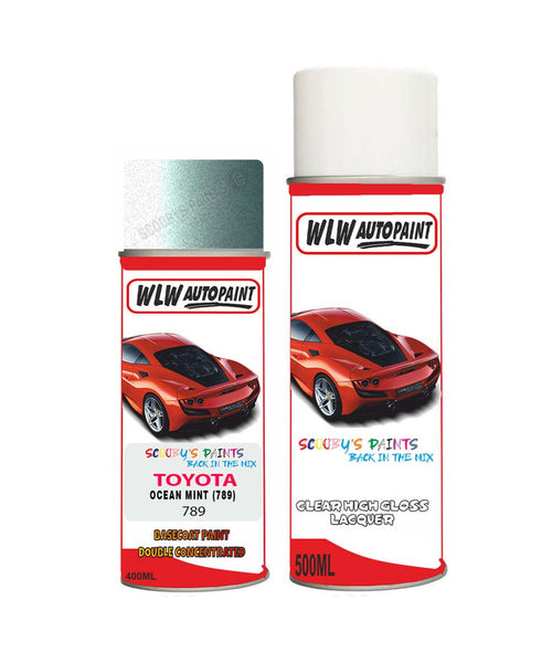 toyota corolla ocean mint 789 aerosol spray paint and lacquer 2014 2017Body repair basecoat dent colour