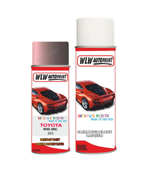 toyota corolla rose 3k5 aerosol spray paint and lacquer 1991 1993Body repair basecoat dent colour