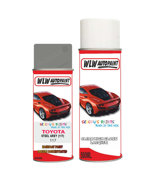 toyota corolla steel grey 117 aerosol spray paint and lacquer 1990 1994Body repair basecoat dent colour