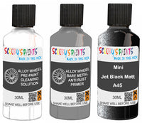 fix alloy wheel rims paint primer filler Mini Jet Black Matt Black