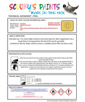 Paint For Vauxhall Astra Pineapple Yellow Code 485/52U/57L Touch Up Paint