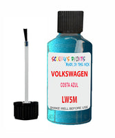 Paint For VOLKSWAGEN E-UP COSTA AZUL Blue LW5M Touch Up Scratch Stone Chip Kit