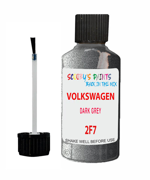 Paint For VOLKSWAGEN Amarok DARK GREY Silver/Grey 2F7 Touch Up Scratch Stone Chip Kit