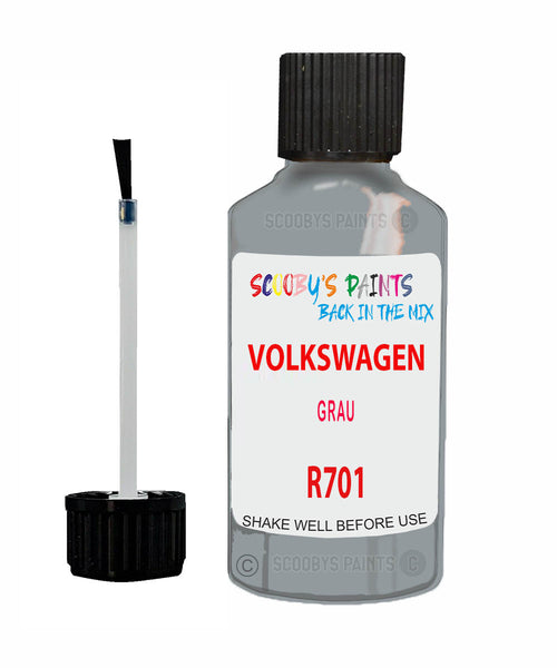 Paint For VOLKSWAGEN Crafter GRAU Silver/Grey R701 Touch Up Scratch Stone Chip Kit