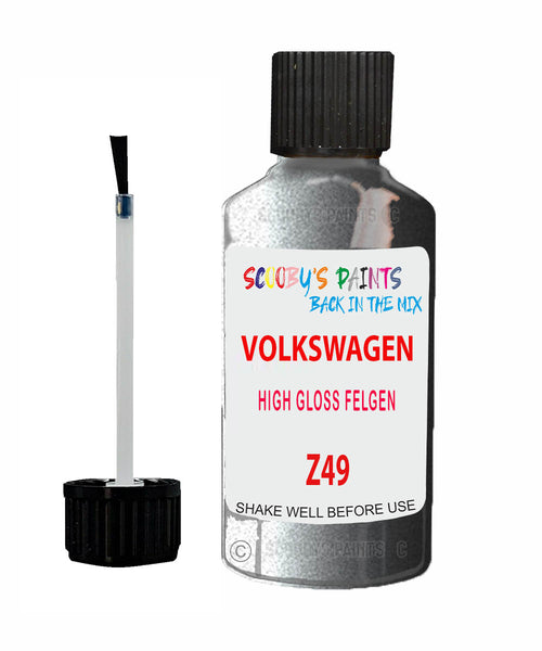 Paint For VOLKSWAGEN Amarock HIGH GLOSS FELGEN Silver/Grey Z49 Touch Up Scratch Stone Chip Kit