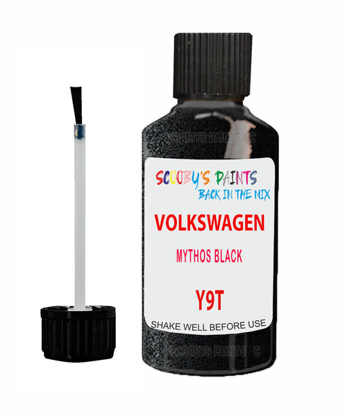 Paint For VOLKSWAGEN Touareg MYTHOS BLACK Black Y9T Touch Up Scratch Stone Chip Kit