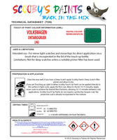 Instructions for Use VOLKSWAGEN Caravelle ONTARIOGRUEN Green LH6J