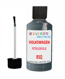 Paint For VOLKSWAGEN Shamran PETROLEUM BLUE Blue R5Q Touch Up Scratch Stone Chip Kit