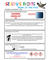 Instructions for Use VOLKSWAGEN Amarok RAVENNABLAU MATT Blue LN5K
