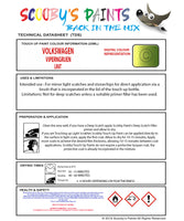 Instructions for Use VOLKSWAGEN Caddy VIPERNGRUEN Green LR6T