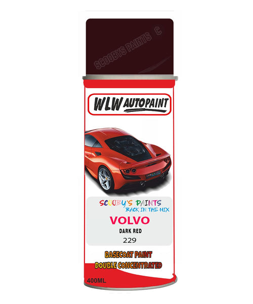 Aerosol Spray Paint For Volvo 300 Series Dark Red Colour Code 229