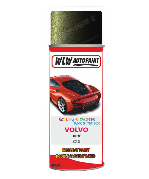 Aerosol Spray Paint For Volvo S40 Olive Colour Code 326