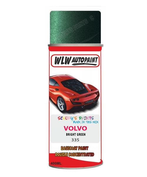 Aerosol Spray Paint For Volvo S40/V40 Bright Green Colour Code 335